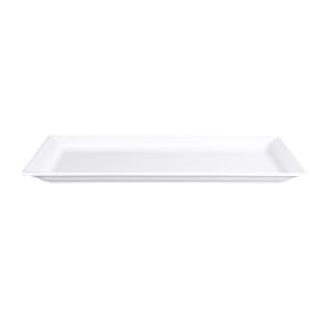 701-Q2V147 14" x 7" Rectangular Vogue Platter - Melamine, White
