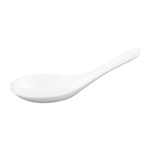 701-0203W 5 3/8" Melamine Soup Spoon, White