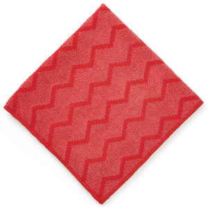 007-FGQ62000RD00 16" Square Hygen General Purpose Cloth - Microfiber, Red