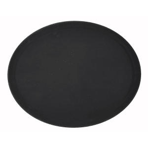 080-TFG2622K Oval Serving Tray - 26" x 22", Fiberglass, Black