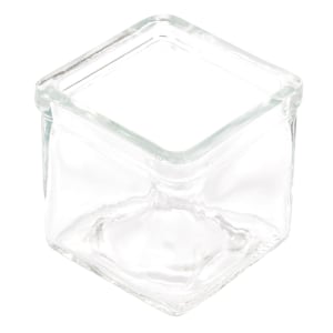 Stackable Square Glass 48 fl oz/1.5 Qt Tobacco Jar Canister with