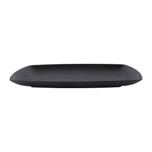 701-JW7312B 12 1/4" x 8 1/2" Rectangular Zen Platter - Melamine, Black