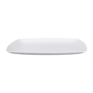 701-JW7312W 12 1/4" x 8 1/2" Rectangular Zen Platter - Melamine, White