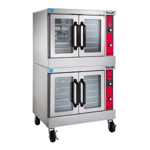 207-VC66GDNG Bakery Depth Double Full Size Natural Gas Convection Oven - 50,000 BTU
