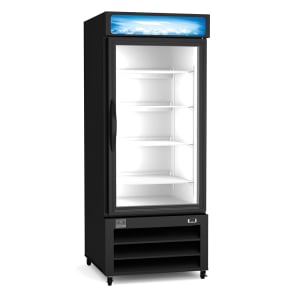 260-KCHGM26F 28 5/16" One Section Display Freezer w/ Swing Door - Bottom Mount Compressor, Black, 115v