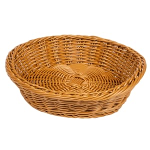 284-WB1502H 11 1/2" Round Serving Basket, Polypropylene, Honey