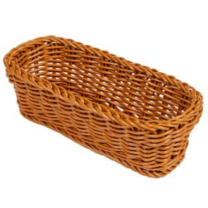 284-WB1507H Rectangular Bread Basket, 10" x 4 3/4", Polypropylene, Honey