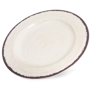 028-5400153 11" Round Melamine Dinner Plate, Sweet Cream