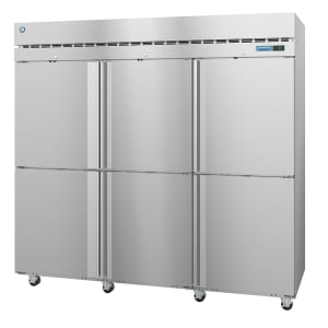 Hoshizaki F3A-HS 82 1/2&quot; Steelheart Series Three Section Reach In Freezer, (6) Left/Right Hinge Solid Doors, 230v