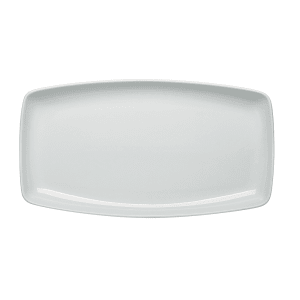 024-9332331 12" x 7" Rectangular Fine Dining Platter - Porcelain, Continental White