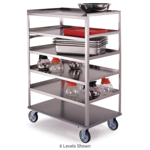 121-451 Queen Mary Cart - 8 Levels, 500 lb. Capacity, Stainless, Raised Edges