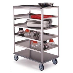 121-462 Queen Mary Cart - 6 Levels, 500 lb. Capacity, Stainless, Flat Edges