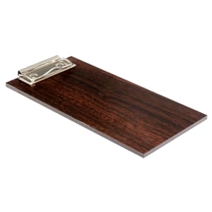 166-CB8 Clipboard Menu Holder - 4" x 8", Wood, Espresso