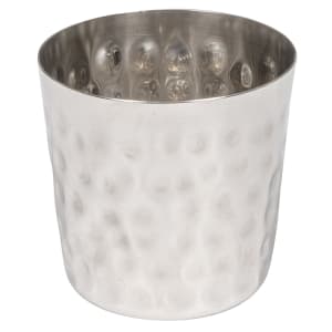166-FFHM37 3 3/8" French Fry Cup, Satin Finish, Hammered/Stainless