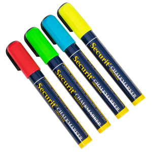 166-SMA510V4 Small Tip Chalk Marker - 4 Assorted Colors