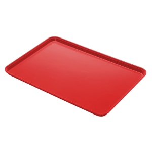 144-1014CL163 Fiberglass Camlite® Cafeteria Tray - 13 3/4"L x 10 3/5" W, Rose Red