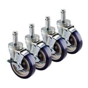 381-30151S 5" Stem Caster for standard 1"D Wire Shelving Posts - 200 lb Capacity