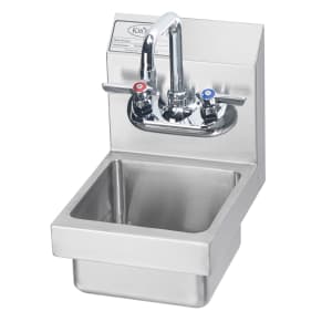 381-HS1 Wall Mount Commercial Hand Sink w/ 8"L x 8"W x 5"D, Goosneck Faucet