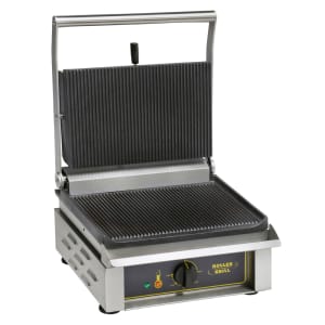 569-PANINI1 Single Commercial Panini Press w/ Cast Iron Grooved Plates, 120v