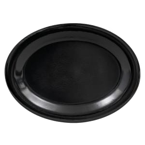 284-OP120EWBK 12" x 9" Oval Etchedware Platter - Melamine, Black