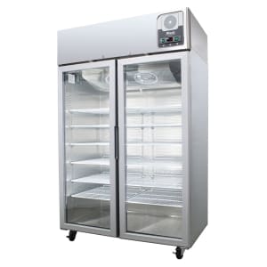 338-G2RG 51 7/10" Two Section Vaccine Refrigerator w/ Glass Doors - Stainless, 115v
