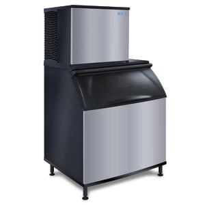 700-KDT1000W261K970 835 lb Full Cube Ice Machine w/ Bin - 882 lb Storage, Water Cooled, 208-230v/...