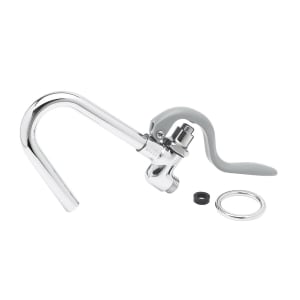 064-00285140 10 1/2" Hook Nozzle & Spray Valve - Brass, Chrome Plated