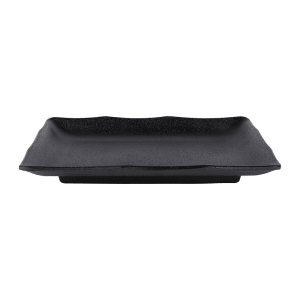 701-JW5408B 8 1/4" x 5 1/8" Rectangular Zen Tray - Melamine, Black