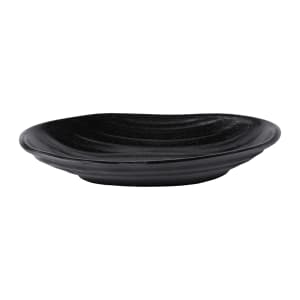 701-JW7308B 8" x 5 1/8" Oval Melamine Salad Plate - Black