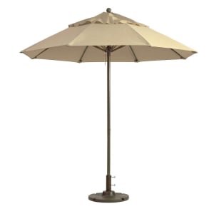 838-98380331 7 1/2 ft Round Top Windmaster Umbrella - Khaki Fabric, Aluminum Pole