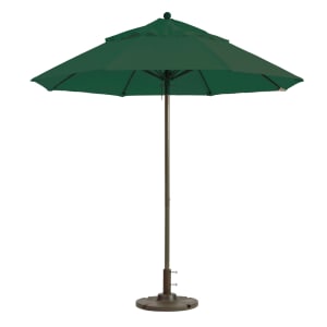 838-98382031 7 1/2 ft Round Top Windmaster Umbrella - Forest Green Fabric, Aluminum Pole