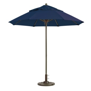 838-98386031 7 1/2 ft Round Top Windmaster Umbrella - Navy Fabric, Aluminum Pole
