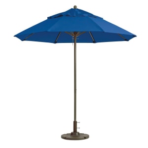 838-98389731 7 1/2 ft Round Top Windmaster Umbrella - Pacific Blue Fabric, Aluminum Pole