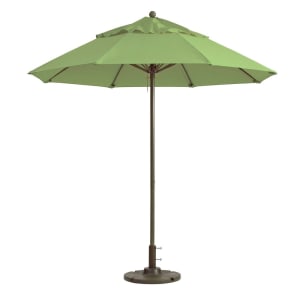 838-98842431 9 ft Round Top Windmaster Umbrella - Pistachio Fabric, Aluminum Pole