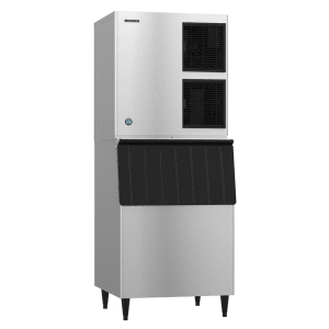 440-KM1100MWJB500 1073 lb Crescent Cube Ice Machine w/ Bin - 500 lb Storage, Water Cooled, 208-23...