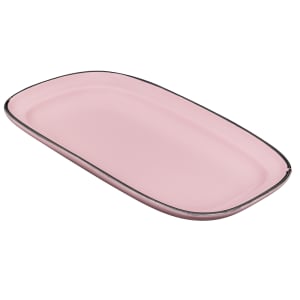 324-L2101003350 10" x 6" Rectangular Tin Tin™ Platter - Porcelain, Pink