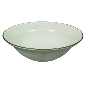 324-L2104009797 12 oz Round Tin Tin™ Rim Soup Bowl - Porcelain, Green