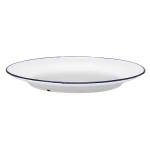 324-L2105008152 10 3/4" Round Tin Tin™ Plate - Porcelain, White & Blue