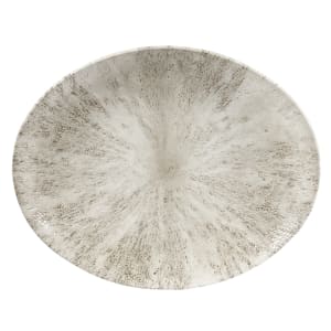 893-STAGOP121 Oval Studio Prints® Plate - 12 1/2" x 10", Ceramic, Agate Gray