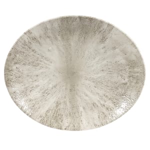 893-STAGOP581 Oval Studio Prints® Plate - 10 5/8" x 9", Ceramic, Agate Gray