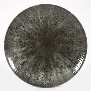 893-STQBEV101 10 1/4" Round Studio Prints® Plate - Ceramic, Quartz Black