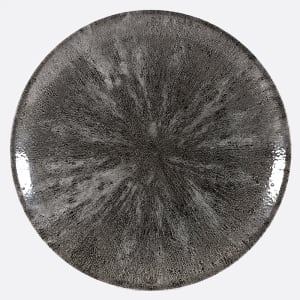 893-STQBEV111 11 1/4" Round Studio Prints® Plate - Ceramic, Quartz Black