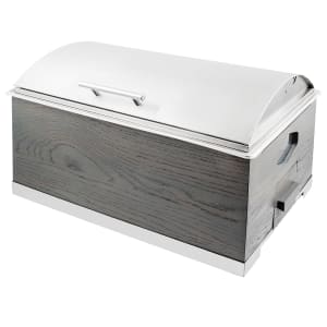 151-382883 Rectangular Chafer w/ Cover, 22" x 14" x 13 1/2", Gray