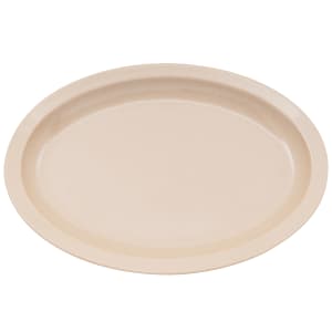 284-OP614S 13 1/4" x 9 3/4" Oval Supermel Platter - Melamine, Sandstone
