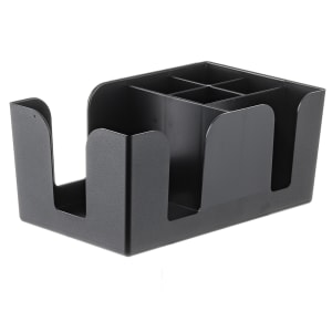 229-101 Plastic Bar Caddy w/ (6) Compartments, Black
