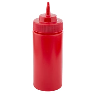 229-11663K Wide Mouth Squeeze Dispenser, 16 oz., Soft Polyethylene, Ketchup