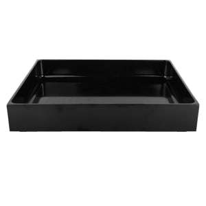 701-M21012B Rectangular Modern European Food Pan - 12"L x 10"W x 2"H, Melamine, Black