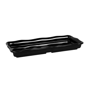 701-M614B Rectangular Serving Tray - 14"L x 6 1/2"W, Melamine, Black