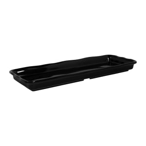 701-M618B Rectangular Serving Tray - 17 1/2"L x 6 1/2"W, Melamine, Black