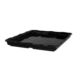 701-M1314B Rectangular Serving Tray - 14"L x 13"W, Melamine, Black